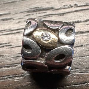 Pandora Oh My Circles Charm with Gold and CZ
